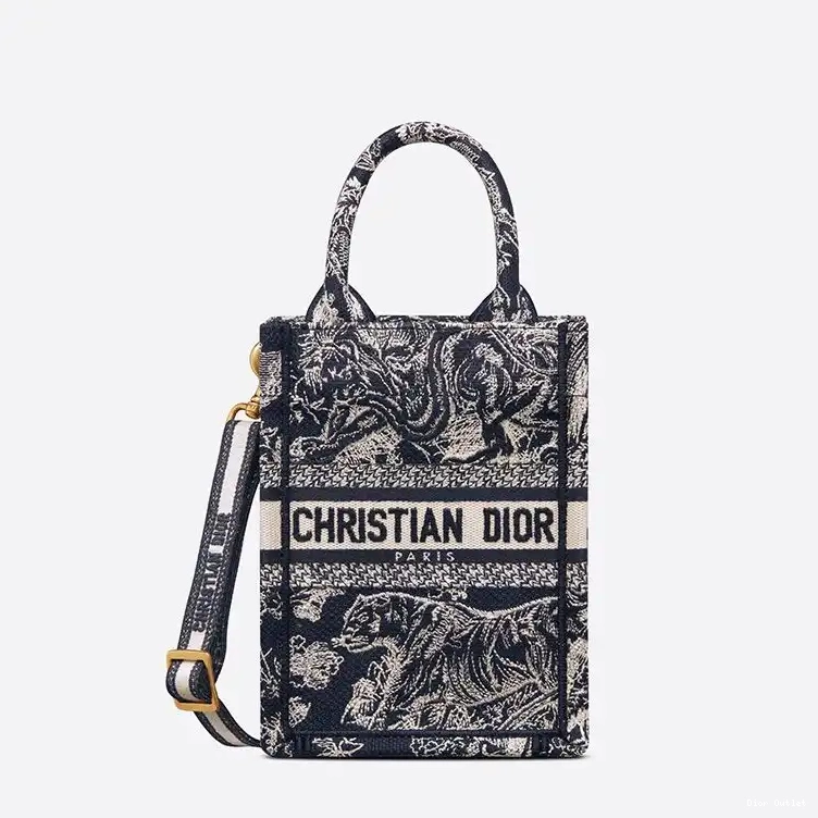 Blue Motif Navy Miniature Toile Book Canvas Dior Jouy De Tote 0503